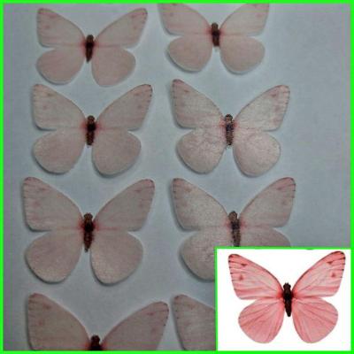 Borboleta Rosa Claro ( Kit Com 10 Un) 2,5 Cm