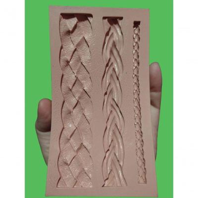 Molde Silicone Tranças Cordas Trabalhadas