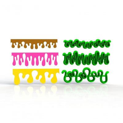 Cortador Kit Estilo Drip Cake Calda Melado Mel Babado 20 Cm
