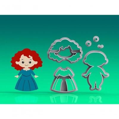 Cortador Princesa Merida Modular Tamanho 6 Cm