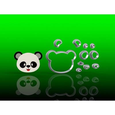 Cortador Panda Rosto Mod 2 Modular Tamanho 5 Cm