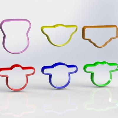 Cortador Kit Super Wings 6 Modelos Contornos Tamanho 5,5cm