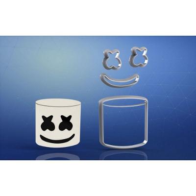 Cortador Fortnite Marshmello Modular Tamanho 5Cm