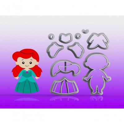 Cortador Princesa Ariel Modular Tamanho 6 Cm