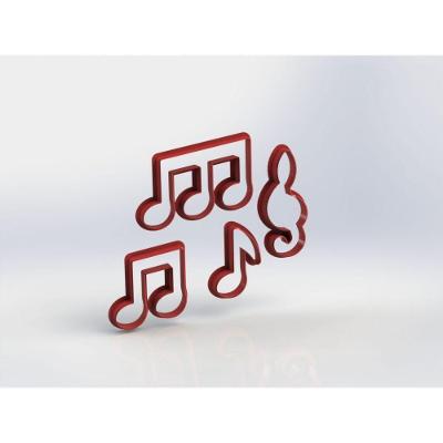 Cortador Kit Notas Musicais Mod 2 Tamanho 6cm