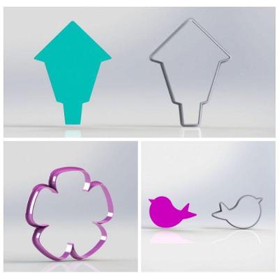 Cortador Kit Passáro Casinha e Flor Mod 2 Tamanho 8cm