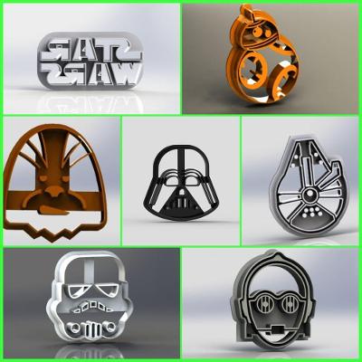 Cortador Kit Star Wars - 7 Modelos Tamanho 6 Cm
