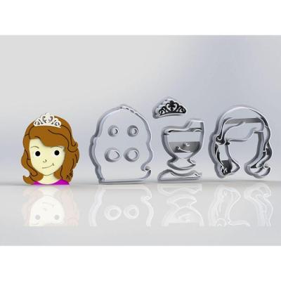 Cortador Princesa Sofia Rosto Modular Tamanho 6 Cm
