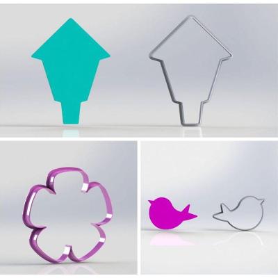 Cortador Kit Passáro Casinha e Flor Mod 2 Tamanho 10cm