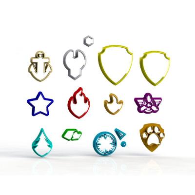 Cortador Kit Patrulha Canina Escudos Tamanho 5cm