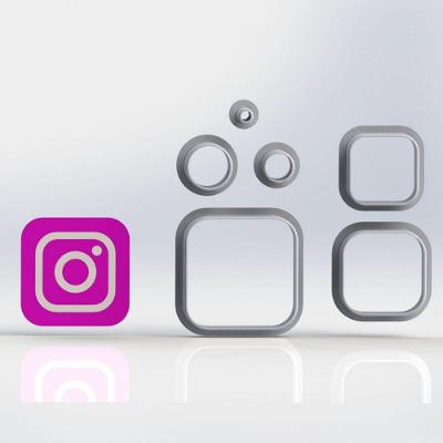 Cortador Kit Redes Sociais 7 Modelos Tamanho 3Cm