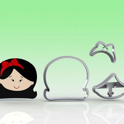 Cortador Branca De Neve Rosto Modular Tamanho 5Cm