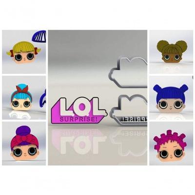Cortador Kit Lol Surprise 6 Modelos E Logo Modulares 6Cm
