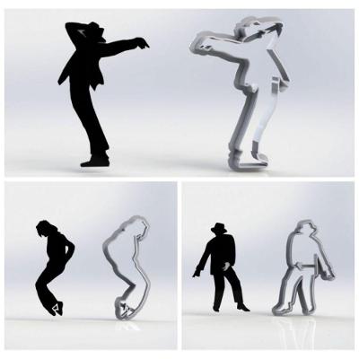 Cortador Kit Silhuetas Michael Jackson 3 Modelos Tamanho 6Cm