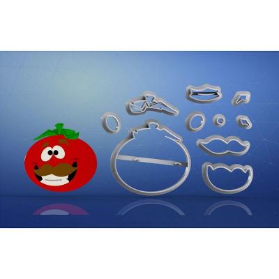 Cortador Fortnite Cabeça De Tomate Modular Tamanho 5Cm