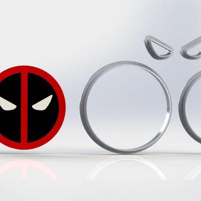 Cortador Deadpool Modular Mod 2 Tamanho 5Cm
