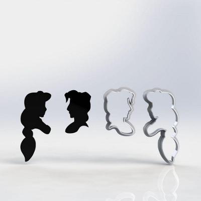 Cortador Aladin (Aladdin) Silhuetas Aladin E Princesa 5Cm