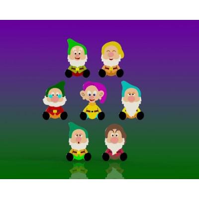 Cortador Kit Branca De Neve 7 Anões Tamanho 5Cm