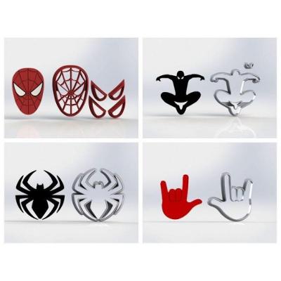Cortador Kit Homem Aranha Com 4 Modelos Modulares 5Cm
