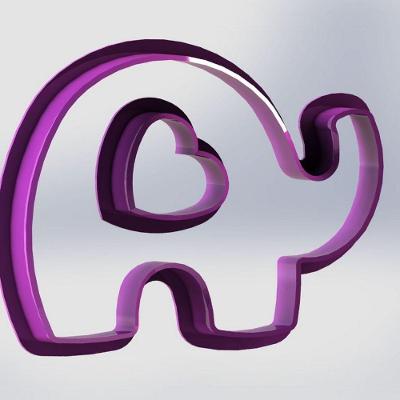 Cortador Elefante Tamanho 8Cm