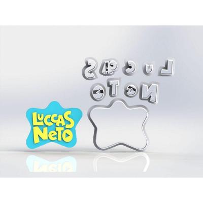 Cortador Lucas Neto Logo Modular Tamanho 5Cm