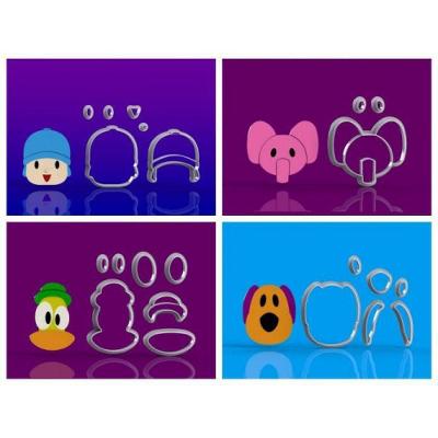 Cortador Kit Pocoyo 4 Modelos Modulares Tamanho 5Cm