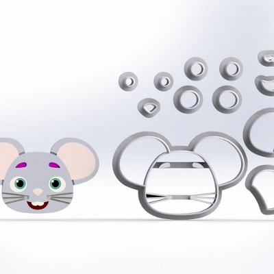 Cortador Cocomelon Ratinho Modular Tamanho 5Cm
