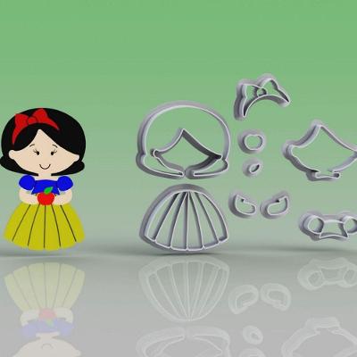Cortador Branca De Neve Modular Tamanho 6Cm