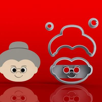 Cortador Chapeuzinho Vermelho Vovozinha Modular Tamanho 5cm