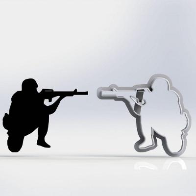 Cortador Free Fire Soldado Mod 1 Tamanho 5cm