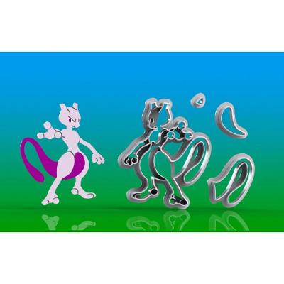 Cortador Pokemon Mewtow Tamanho 6 Cm