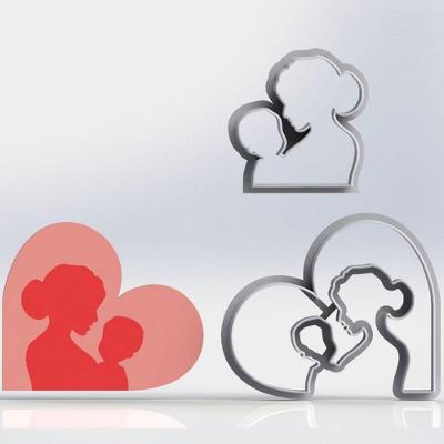 Cortador Mãe Com Bebe No Colo Coração Tamanho 6Cm