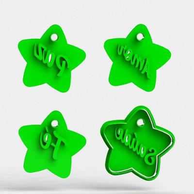 Cortadores Kit Estrelas Paz Amor Fé Saúde Tamanho 6cm