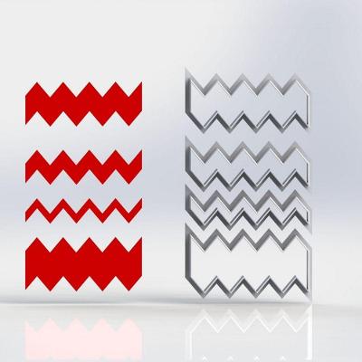Cortador Kit Chevron ( 2,5 3 3,5 4X6 Cm) Tamanho 6 Cm
