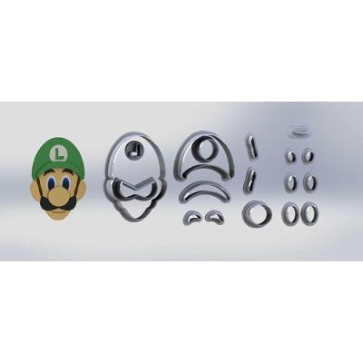 Cortador Super Mario - Luigi - Modular Tamanho 6 Cm