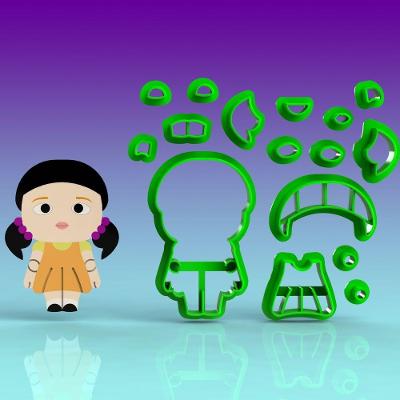 Cortador Round 6 Boneca Cute Modular Tamanho 6Cm