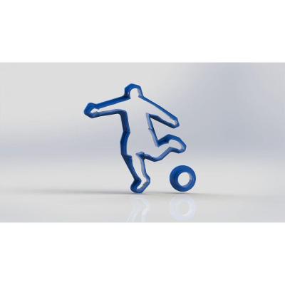 Cortador Jogador De Futebol E Camiseta Tamanho 6Cm