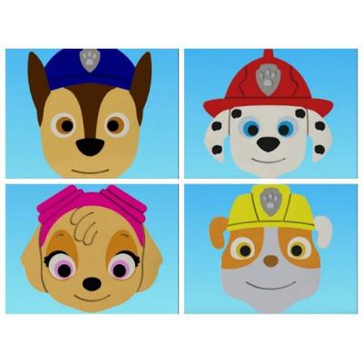Cortador Kit Patrulha Canina 4 Rostos Tamanho 6Cm