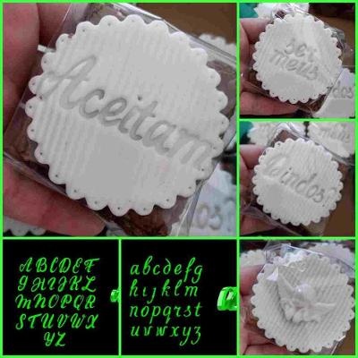 Marcador Alfabeto Letras Cursivas (maiúsculo E Minúsculo) Mod 1 Tamanho 1,5 Cm