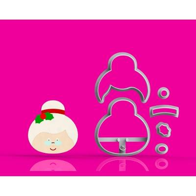Cortador Natal Mamãe Noel - Modular ( Vovó) Tamanho 7 Cm