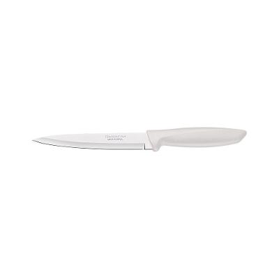 Faca Utility Plenus Com Lâmina Em Aço Inox E Cabo De Polipropileno Off White 6"