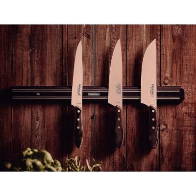 Faca Tramontina Para Carne 8" Em Aço Inox E Cabo Castanho Polywood Tramontina
