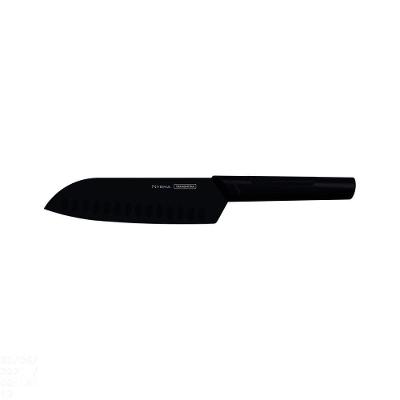 Faca Santoku Nygma Com Lâmina Em Aço Inox E Cabo De Polipropileno Texturizado Preto 7"