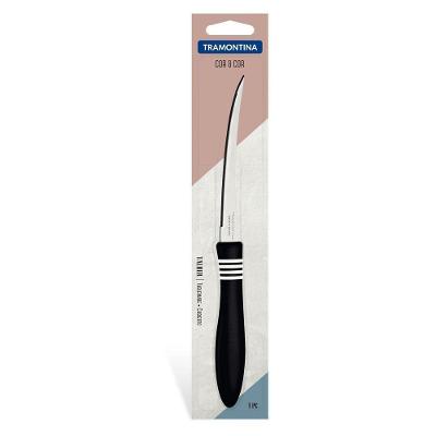 Faca Para Tomate Tramontina Cor & Cor Em Aço Inox E Cabo Preto 5" Tramontina