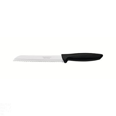 Faca Para Pão Tramontina Plenus Com Lâmina Em Aço Inox E Cabo De Polipropileno Preto 7" Tramontina