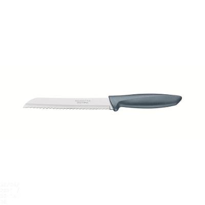 Faca Para Pão Tramontina Plenus Com Lâmina Em Aço Inox E Cabo De Polipropileno Cinza 7" Tramontina