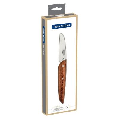 Faca Para Legumes E Frutas Verttice Com Lâmina Em Aço Inox E Cabo De Madeira Natural 3"