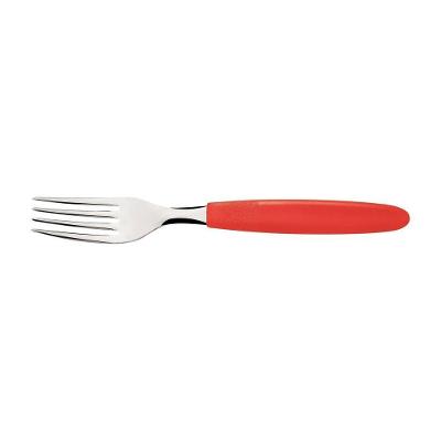 Garfo De Mesa Tramontina Ipanema Com Lâmina Em Aço Inox E Cabo De Polipropileno Vermelho Tramontina