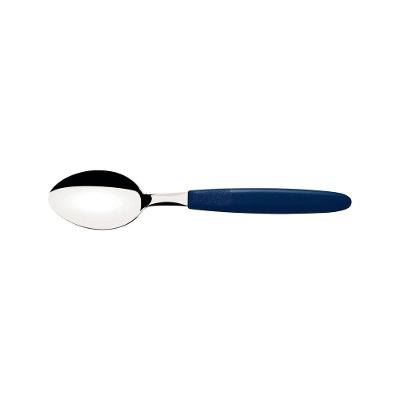 Colher Para Sobremesa Ipanema Com Lâmina Em Aço Inox E Cabo De Polipropileno Azul