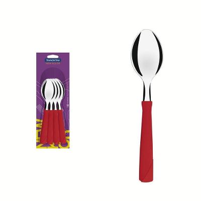 Conjunto De Colheres De Mesa New Kolor Com Lâminas Em Aço Inox E Cabos De Polipropileno V